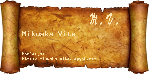 Mikuska Vita névjegykártya